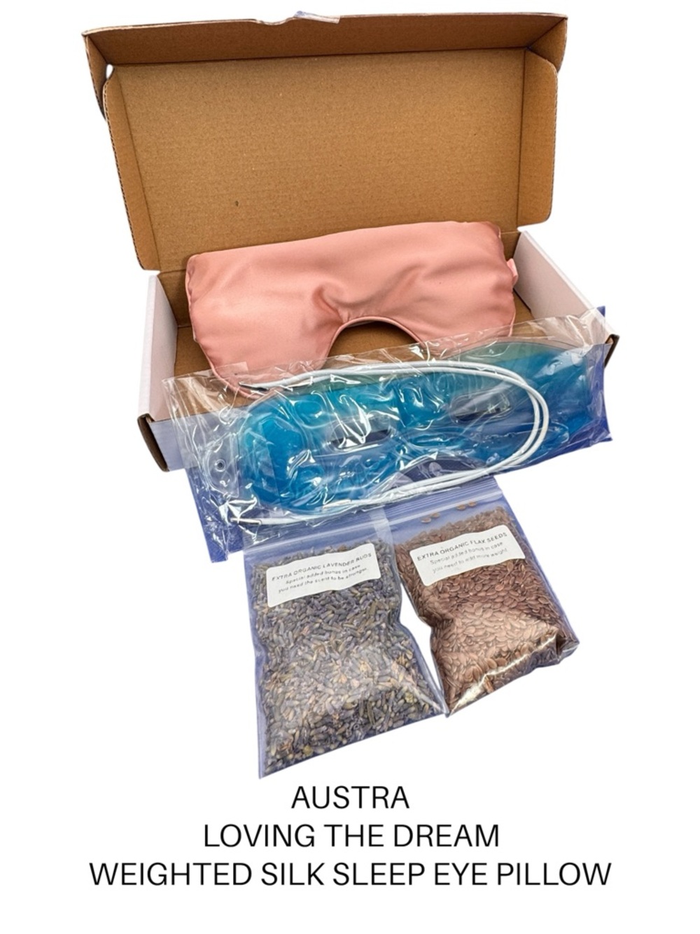 Asutra Weighted Sleep Eye Pillow + Cooling Gel Eye Mask Set Lavender